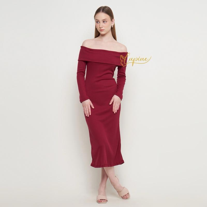 Callie Sexy Sabrina Long Dress - Bodycon Press Body - Dress Sabrina Kondangan Party 5