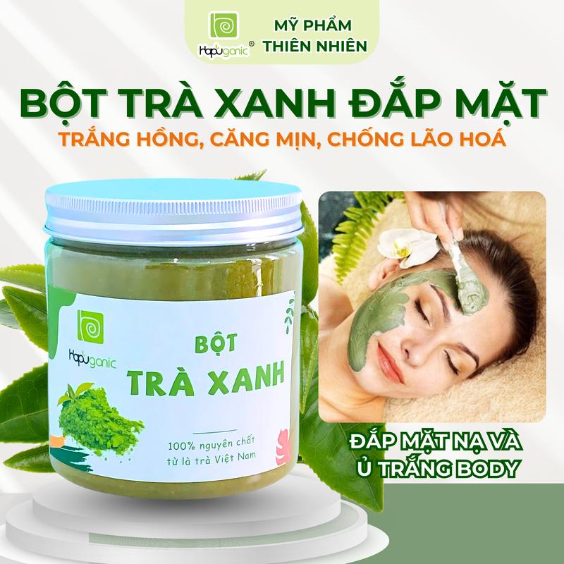  Bột Trà Xanh Sấy Lạnh Nguyên Chất Dưỡng Da Đắp Mặt Hapuganic Trắng Hồng Căng Mịn Chống Lão Hoá Lá Trà Xanh Việt Nam 