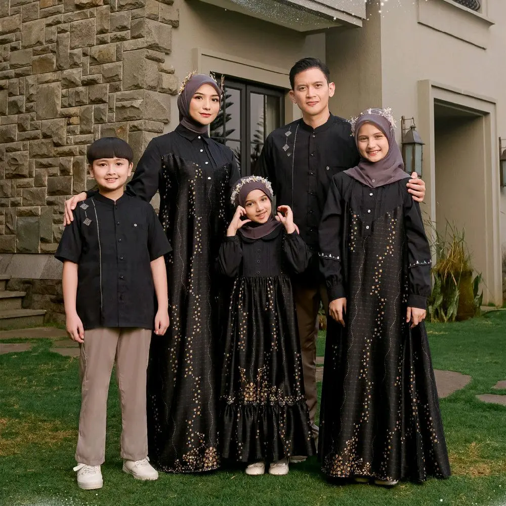 ETHICA - Sarimbit Ladiva Series 2026 Butter Charcoal gamis keluarga koko dewasa dress ibu gamis couple keluarga ETHICA - Sarimbit Ladiva Series 2026 Butter Charcoal gamis keluarga koko dewasa dress ibu gamis couple keluarga