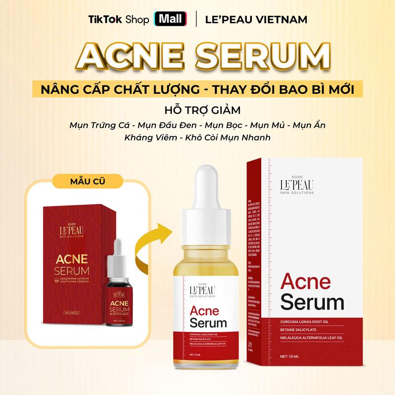  Acne Serum Phiên Bản Cải Tiến Serum Diếp Cá Hỗ Trợ Cải Thiện Mụn Dung Tích 10ml Lepeau ,Chăm Sóc Da 