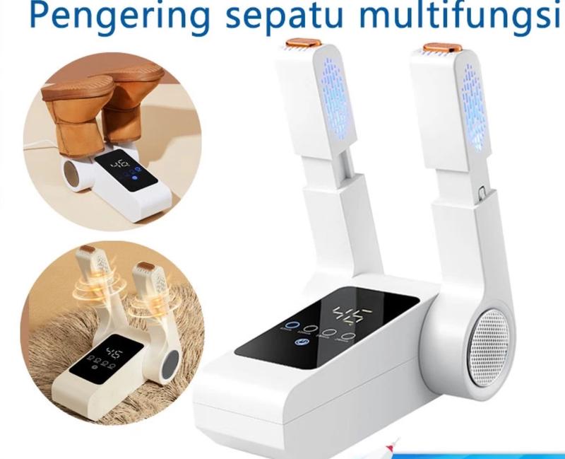 Pengering Sepatu Digital Cerdas dengan Pengatur Waktu dan Cahaya Ungu - 220V [Biru Putih] 0