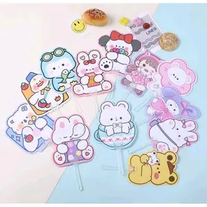 GROSIR Kipas Tangan Lipat Portable Mini Motif Cartoon Korean Style Souvenir Anak Karakter Lucu