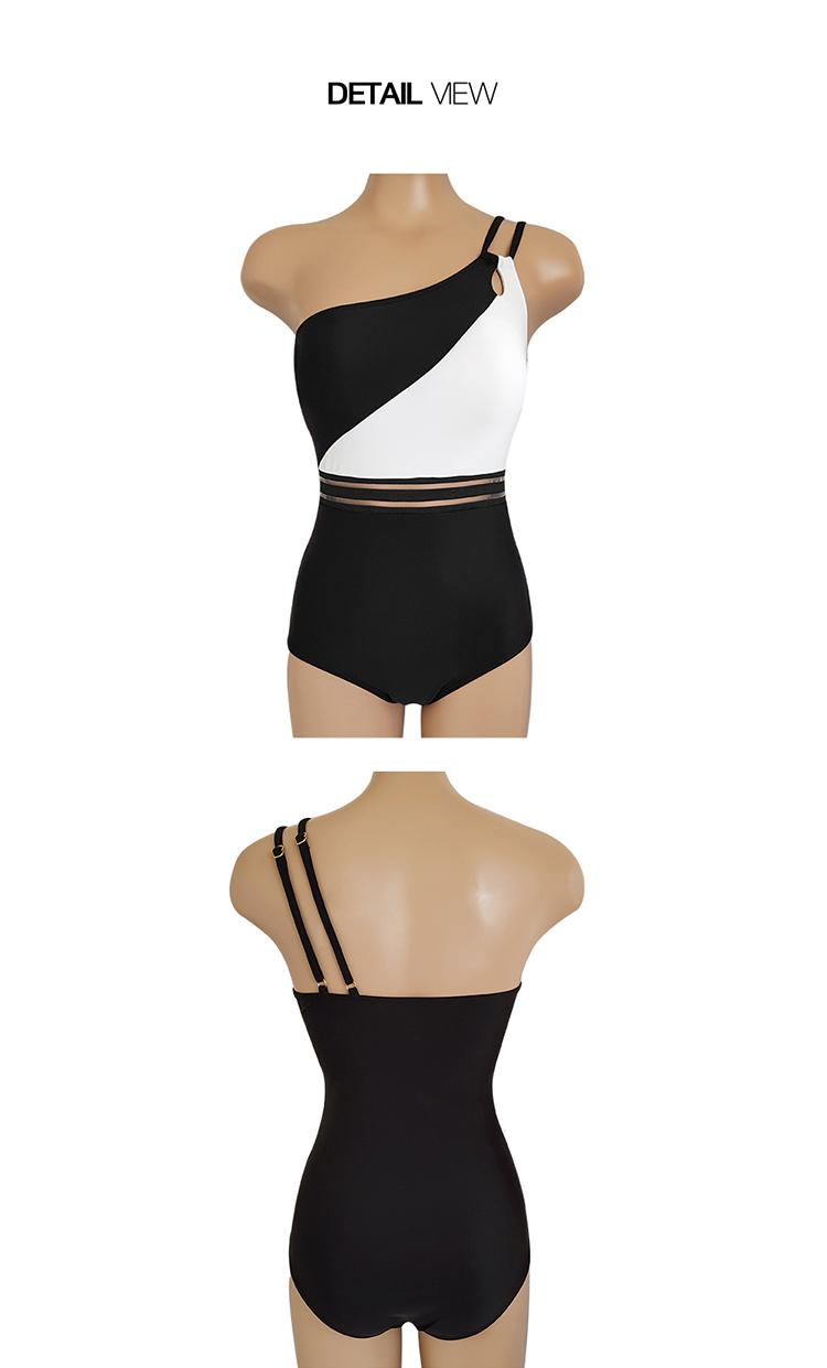 Product Introduction of One Shoulder One Piece Swimsuit for Women Bathing Suits Swimwear 10