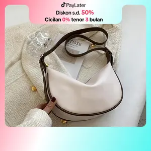 CHIYUM Tas Selempang Wanita Terbaru 2025 Import Korean Style Kapasitas Besar Untuk PU Kulit Tas Bahu Sekolah Cewek Shoulder Bag Waterproof Fashion Sling bag Tas Murah Tapi Mewah Daily Bag  Perempuan Hitam Tascewek