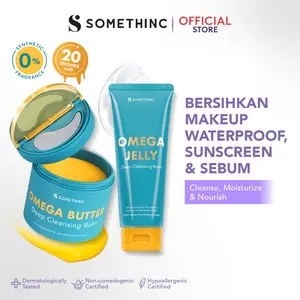 SOMETHINC Omega Butter Deep Cleansing Balm  - Balm Pembersih Makeup Waterproof, Non comedogenic, Tidak Merusak Skin Barrier, Cocok untuk kulit sensitif