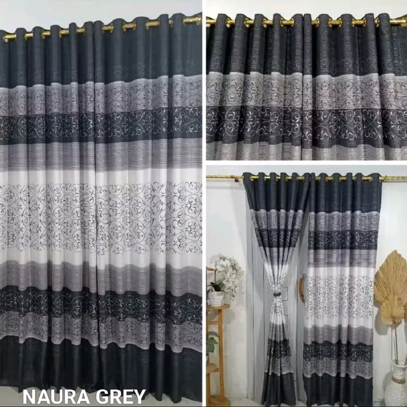 Gorden Smokring 12 Ring Murah Aesthetic Kain Gold Gorden - Lebar 120cm Tinggi 230cm Jendela Curtain Pintu 8