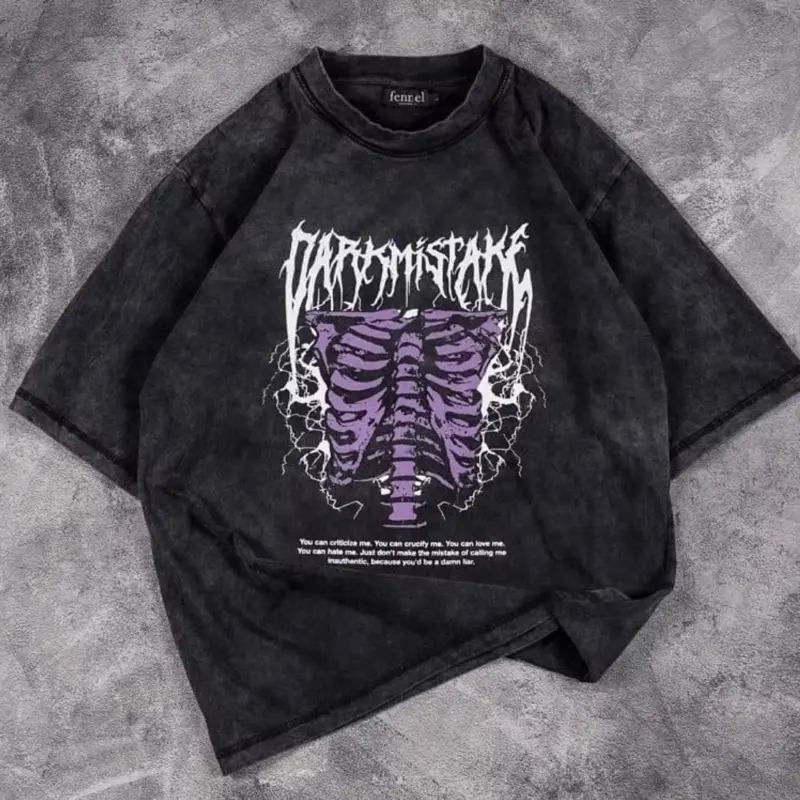 ￼Kaos Oversize Wanita Dark Mistay (LD 106, P 63)