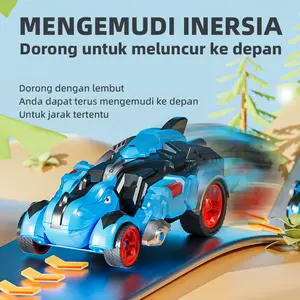 Collision-deformed inertial Tyrannosaurus rex children's toy. Gift