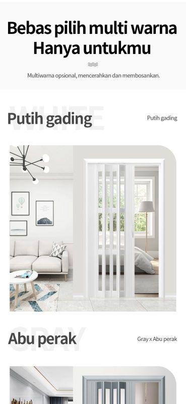 Product Introduction of floding door, pintu lipat PVC, penyekat ruangan 8