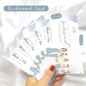 Bridesmaid card/undangan bridesmaid + attire guide /hangtag bridesmaid kartu aesthetic minimalist custom