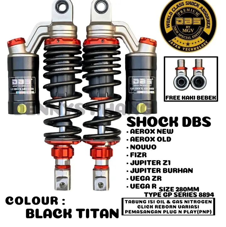 Shockbreaker  DBS 8894 NMAX OLD PCX 150 NMAX NEW AEROX 155 tersedia juga untuk rxking jupiter f1zr