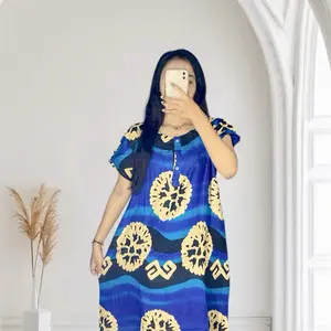 DASTER BUNGA WANITA//DASTER MOTIF BUNGA MODEL PAYUNG Katun Rayon Dewasa Panjang