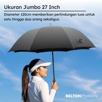 Gambar Payung Golf Besar Jumbo Premium RR 120cm Buka Otomatis Anti Sinar UV Payung Hujan - Merah dari RELTON Kota Bandung 2 Tokopedia