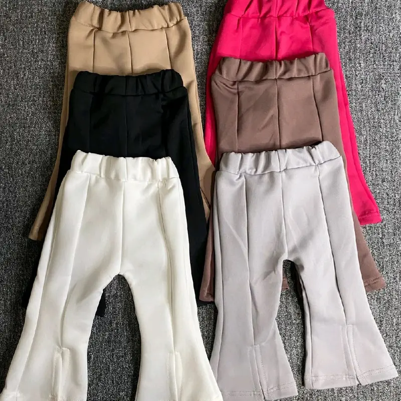 Celana Legging Cutbray Anak Perempuan BELAH DEPAN Bahan Scuba Polos Korean Fashion Model Terbaru - Ukuran S - Ukuran M - Ukuran L 7