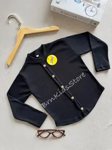 BAJU ANAK CEWEK ATASAN LENGAN PANJANG CARDIGAN Croptop Korean Style LEMBUT Usia 1 Sampai 12 Tahun