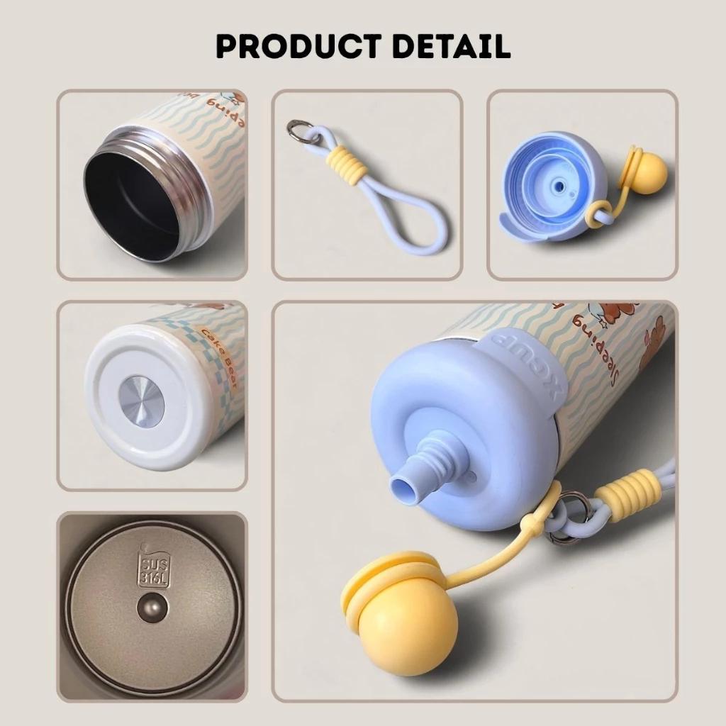 Free stickers-SUS 316 Baja tahan karat Tumbler Anti Tumpah Motif Kucing 600ml Stainless SUS 316 / Tumbler Viral Panas Dingin Stainless Thermos Bahan Stainless Steel Free Gantungan tumble bow  tumbler tamler  hot  cool tumbler  ohsome