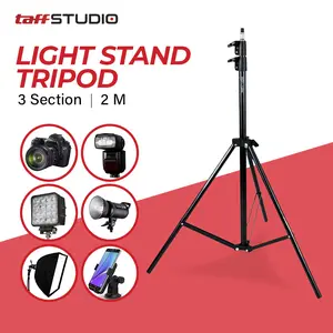 TaffSTUDIO Tripod Portable Lighting Stand for Studio Lighting 2M - SN303