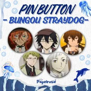 PIN BUTTON BUNGOU STRAYDOG BSD | PIN PENITI AESTHETIC 44MM BSD BUNGOU STRAY DOG DAZAI| PIN PENITI BULAT AESTHETIC