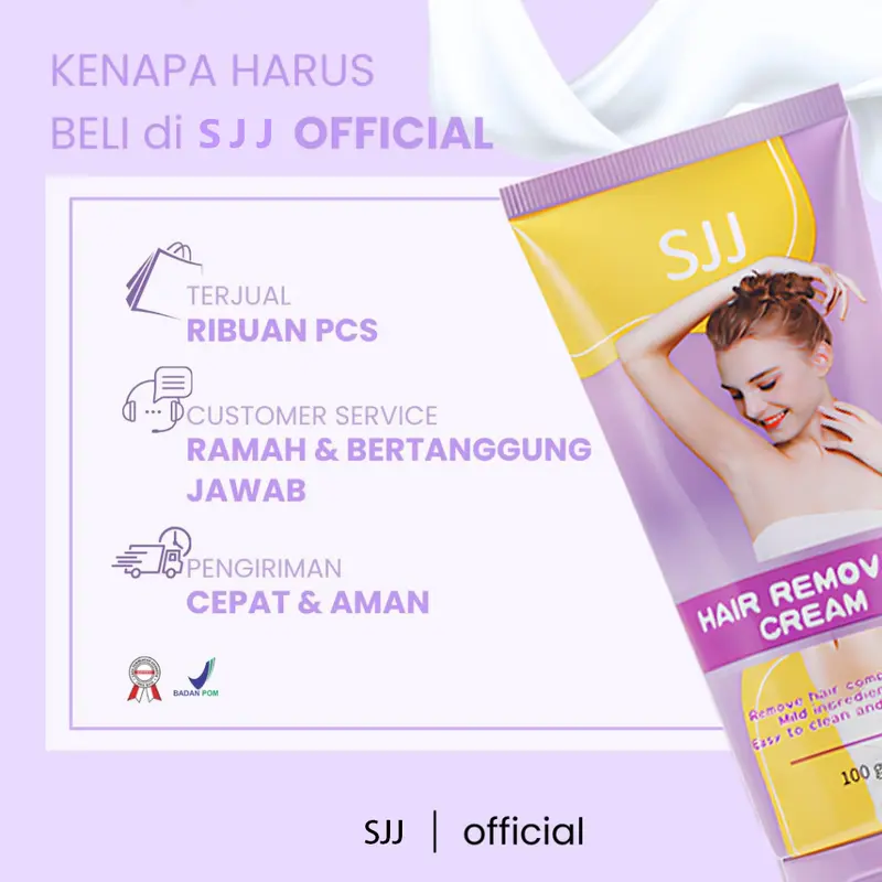 [PROMO SPESIAL] SJJ Depilatory Hair Removal Cream - Pembersih Bulu Wax Perontok Waxing Ketiak Muka Acid 6