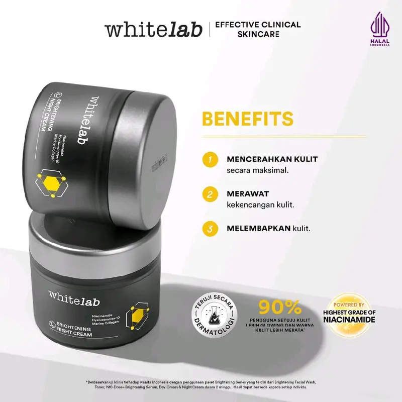 Paket Skincare Whitelab Brightening 01| Free SheetMask 3
