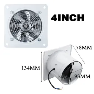 UORRIS Exhaust Fan Dinding Exhaust Fan Bisu Angin Plafon Kipas Atap Kipas Kamar Mandi Kipas Dapur Kipas Angin Hisap Plafon 4 INCH