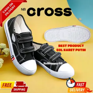 Sepatu Sekolah Perekat NB Pendek SOL PUTIH  Sepatu SD SMP SMA  KERJA laki2 perempuan TANPA BOX