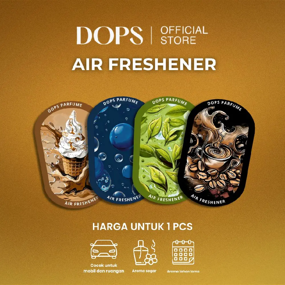 Temukan Dops For Car - Parfum Mobil Kertas Pengharum Ruangan Mewah | Aroma Fresh Manis Buah | TIDAK GRATIS STICKER