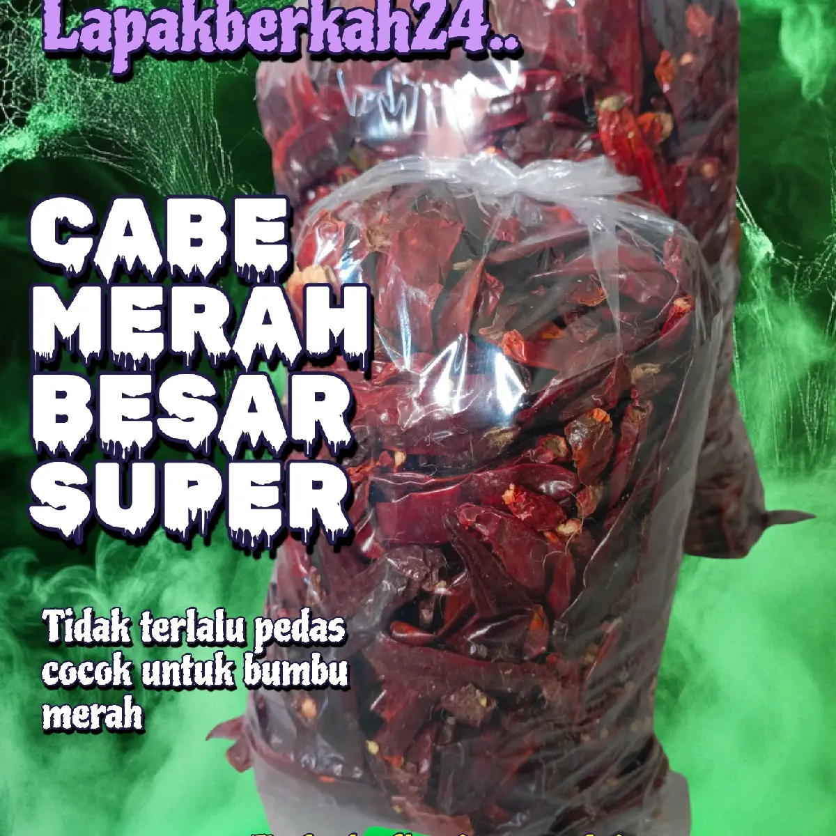 ( CABE SUPER 1KG )CABE MERAH BESAR/WONDER HOT SUPER KERING