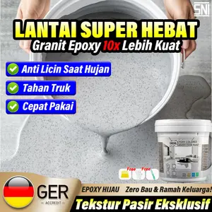 Tidak Perlu Primer dan Pernis  Cat lantai pasir epoksi kilap tinggi, pelapis serpihan epoksi, cat lantai epoksi, primer epoksi tugas berat untuk pelapis lantai, cat lantai simen exposy, cat batu, cat epoksi tahan air untuk toilet epoksi