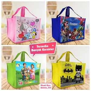 10 PCS TAS ULANG TAHUN READY STOK MUAT KOTAK 4 SEKAT T21 P27 BANYAK MOTIF DAN LANGSUNG KIRIM