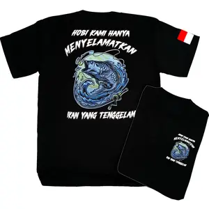 tshirt hobi kami hanya menyelamatkan ikan yg tenggelam/cocok pria&wanita