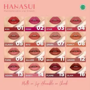Hanasui Mattedorable Lip Cream Lipstick Cair & Boba & Matcha Series