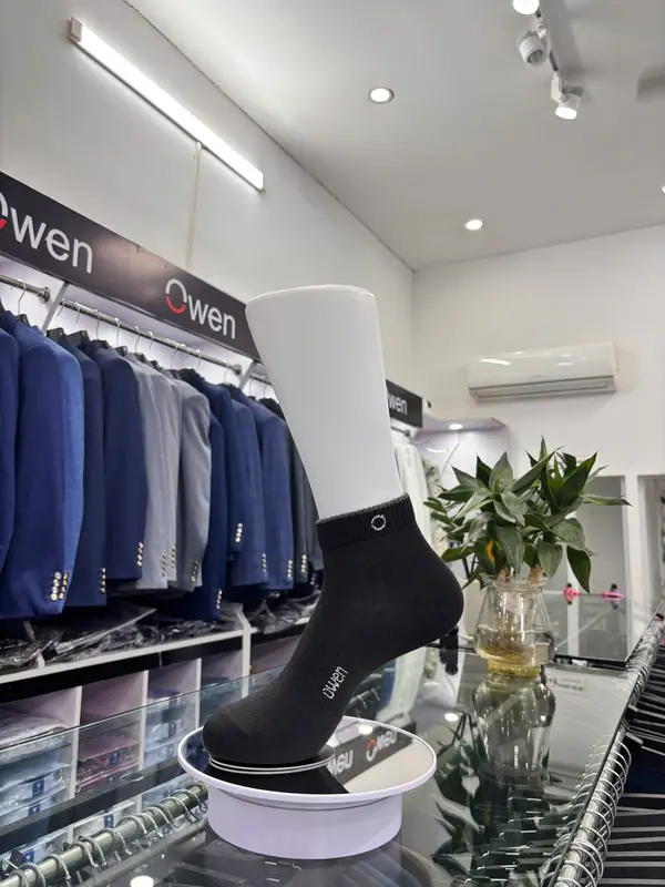OWEN - Tất cổ trung nam cao cấp OWEN chính hãng viền cổ 100% cotton thoáng khí, khử mùi 6