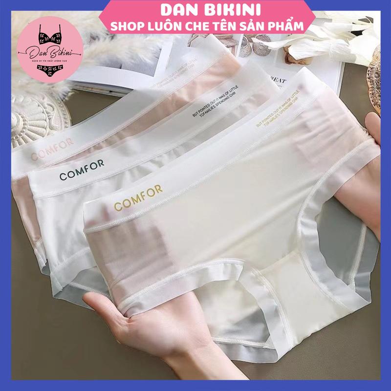 Set 10 Quần Lót Nữ Su Lụa tàng hình Cạp chữ mềm mại thoáng mát Mã 3033