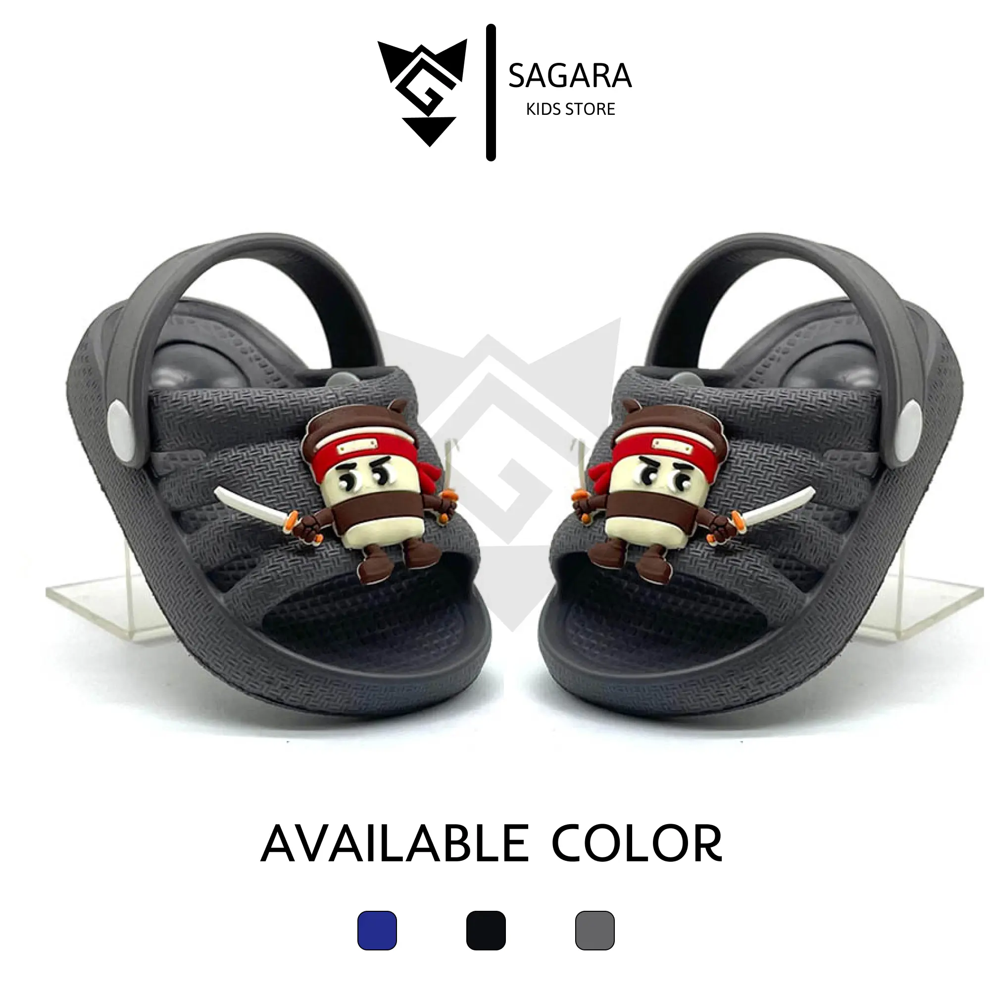 Sandal Anak Selop Bunyi Motif Tung-Tung Sahur ASASINO Tali Belakang  Ringan Anti Slip Terbaru