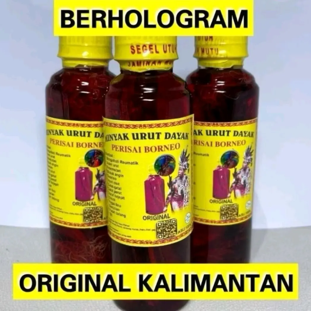 Minyak Urut Dayak Perisai Borneo Original 250ml - Obat Herbal untuk Rematik, Asam Urat, dan Benjolan - Tubuh, Tangan