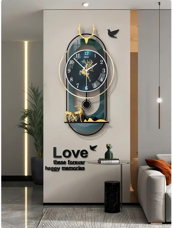 Đồng Hồ Treo Tường Decor Trang Trí Hươu Tài Lộc Sang Trọng - Phù Hợp Treo Phòng Khách Phòng Làm Việc Phòng Ngủ ...