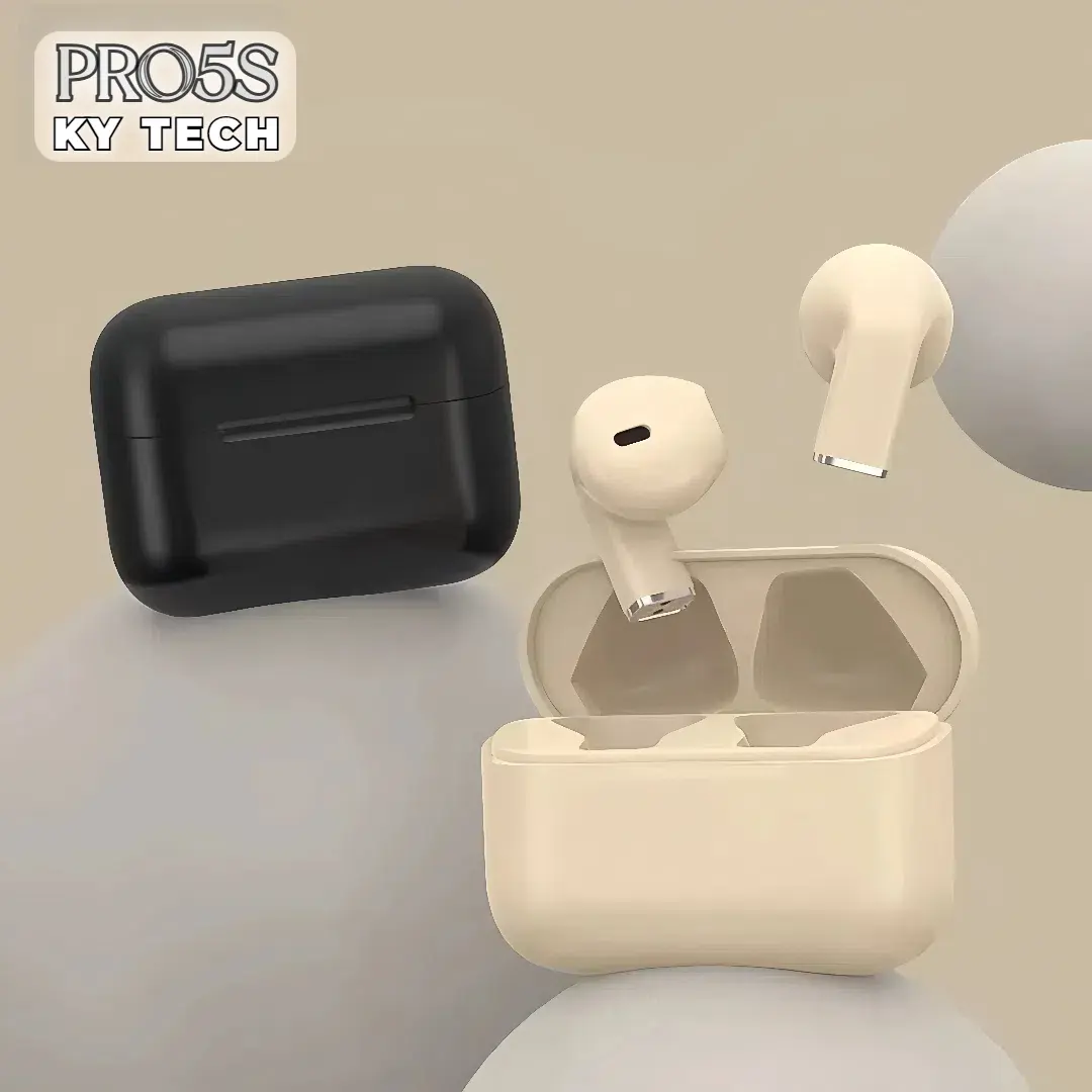 Tai Nghe PRO5S 1 Nhãn dán hoạt hình+1 Bao tay chơi game, Âm thanh nổi mức HiFi, Micrô tích hợp, Chống nước iPX5, Điều khiển cảm ứng, Khử tiếng ồn cho iPhone và Andriod