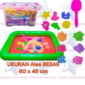 1 SET PASIR AJAIB 1 Kg bisa 2 Warna TATAKAN BALON Pendidikan Set Hadiah mainan Anak Sand Toys