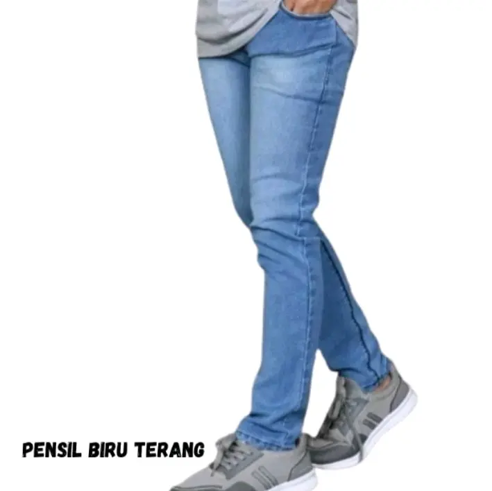 (TURUN HARGA) Celana Jeans Pria model Pensil Silim fit Celana Pensil Pria dewasa Celana Skinny Celana Jeans Pria Laki Laki Model Pensil Silimfit Denim 2