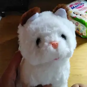 Mainan Anak Kucing Bersuara Meong dan Berjalan Hewan Peliharaan Lucu
