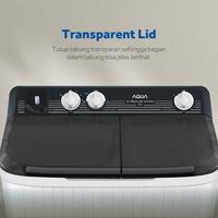 Gambar AQUA Japan Mesin Cuci Twin Tub ATW7-1217LB Kapasitas 7 kg dengan Soak Function Tutup Transparan & Tombol Bulat Besar untuk Pencucian Lebih Bersih Anti Rust dari AQUA Elektronik Indonesia Kota Administrasi Jakarta Timur 4 Tokopedia