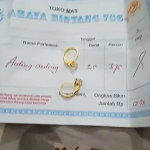 Anting anting 2 3.5grPerhiasan Wanita Remaja Dan Dewasa.Elegan Gold Costume Fashion. Earring