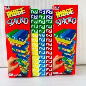 MAINAN ANAK EDUKASI UNO STACKO BALOK SUSUN BOARD GAME Permainan