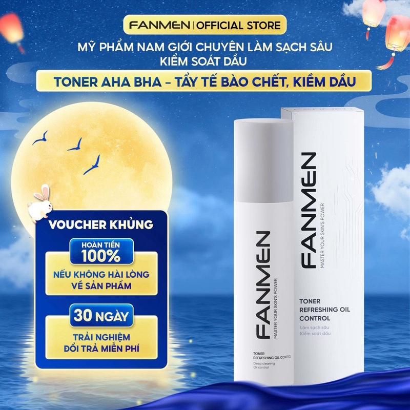 Toner dưỡng ẩm dành riêng cho nam giới Fanmen, chứa AHA BHA tẩy tế bào chết, kiềm dầu, hỗ trợ ngăn ngừa mụn 150ml