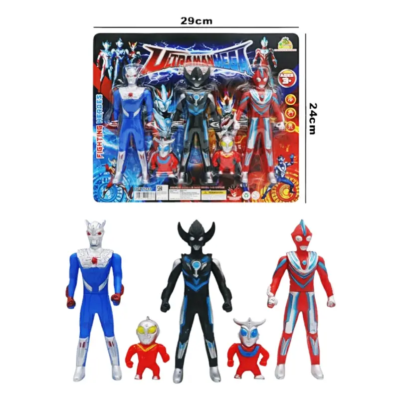 MAINAN SET FIGURE SUPERHERO ANAK ULTRAMAN MEGA ISI 5 PCS ULTRAMEN 1