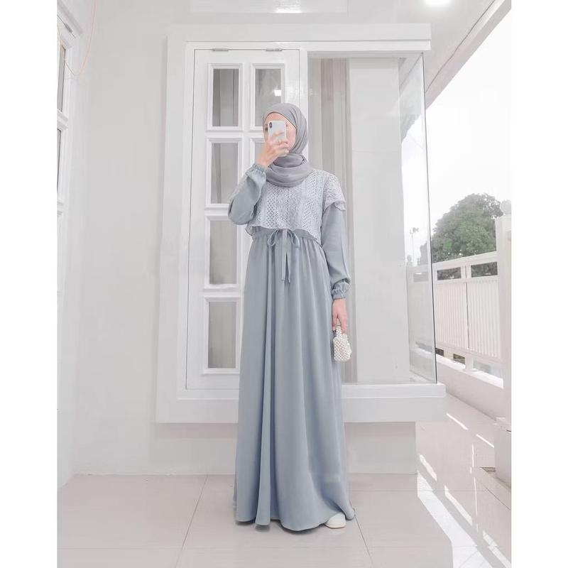 EMMA by STAR 09 STORE Dress Brokat Remaja dgn Tali Pinggang,Cantik,Anggun,& Elegan. 6