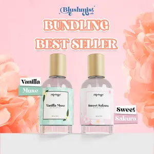 Blushmist Vanilla Muse & Sweet Sakura Parfum Bundle 30ml - Aroma Manis Creamy Floral Lembut Cozy untuk Penggunaan Sehari-hari
