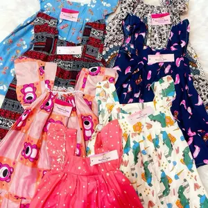 3 Lebih Hemat  Daster Anak cewek usia 6 bulan - 6 atahun Cantik warna cerah