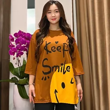 GR ATASAN WANITA OVERSIZE LD135 CM KAOS WANITA JUMBO SR2593 7